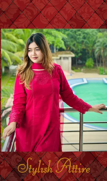 Original Pakistani Boutique Cotton Stitched 3Pcs _ 